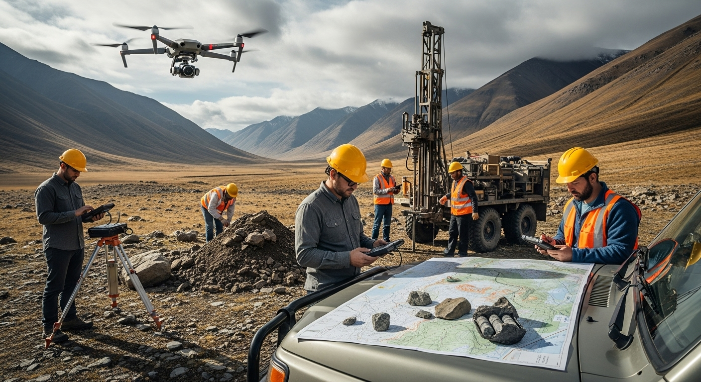 Topografía y planificación con dron en valle andino