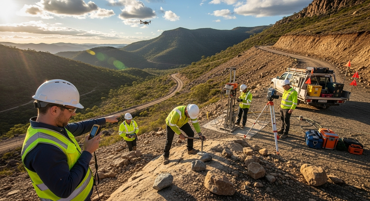 Muestreo de testigos y análisis en campo